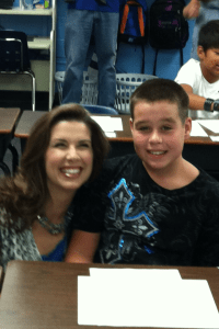 Bryce, my "too cool for pics" 6th grader!